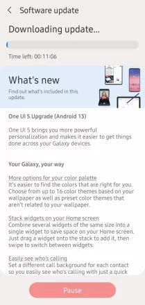 انتشار بتا اندروید 13 برای گوشی Galaxy A52