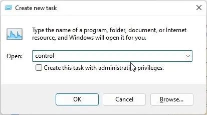 کنترل پنل را در ویندوز 11 از Task Manager باز کنید