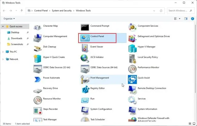 کنترل پنل را در ویندوز 11 از ابزار ویندوز پیدا کنید