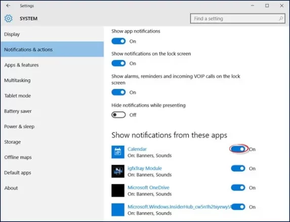  Windows 10 Notification and System Sounds را خاموش کنید