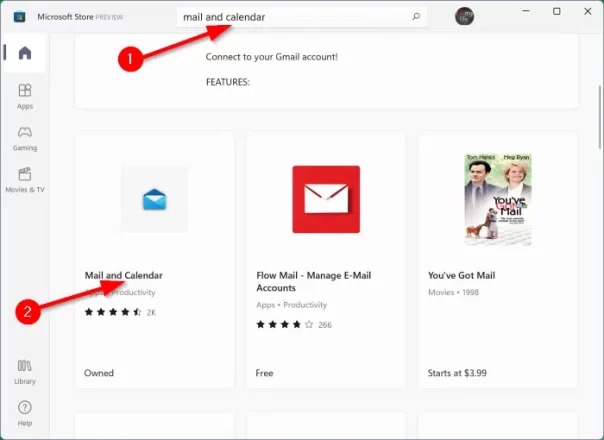 نصب مجدد برنامه Mail در ویندوز 11