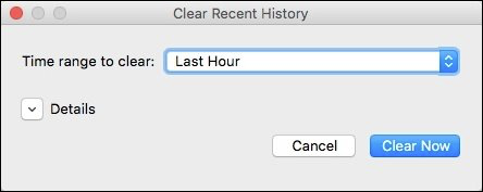 حذف تاریخچه جستجوی فایرفاکس 6 انتخاب Clear Recent History