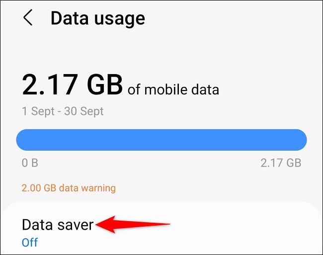 روی «Data Saver» ضربه بزنید.