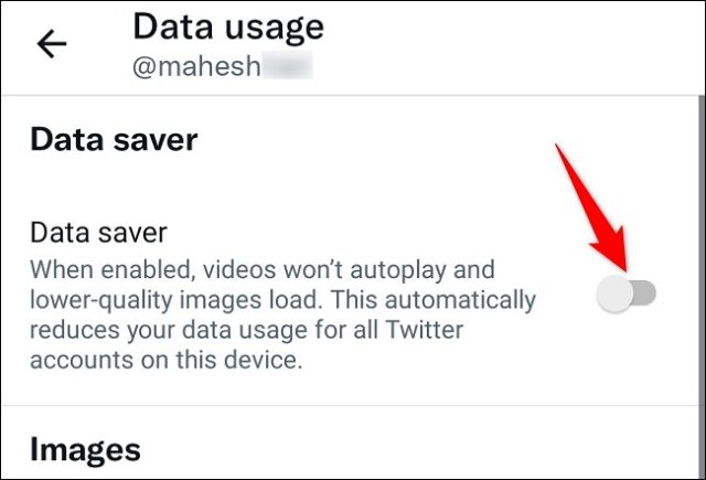 'Data Saver' را غیرفعال کنید.