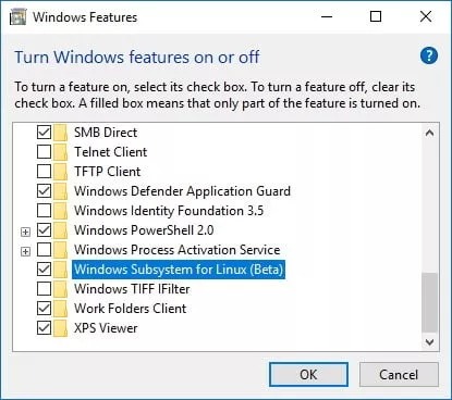 Windows Subsystem for Linux (Beta)