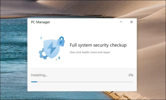صبر کنید تا PC Manager نصب شود.