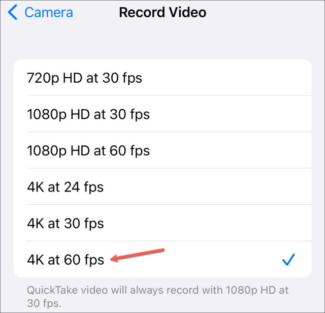 نحوه فیلمبرداری با کیفیت 4K 60FPS در آیفون