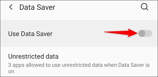 'Use Data Saver' را غیرفعال کنید.