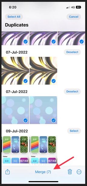 نحوه ادغام عکس های تکراری در iOS 16