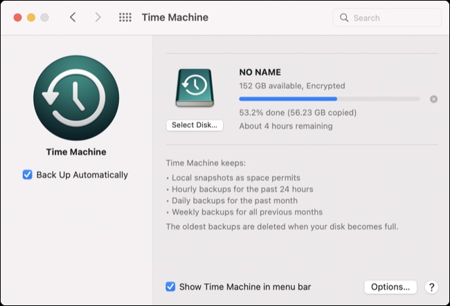 پشتیبان گیری Time Machine در macOS 12 Monterey