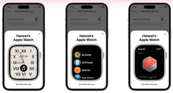 نحوه استفاده از Apple Watch Mirroring در آیفون