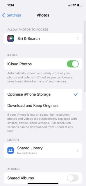 آموزش ذخیره مستقیم عکس های آیفون در iCloud Shared Photo Library 1 کتابخانه مشترک در تنظیمات