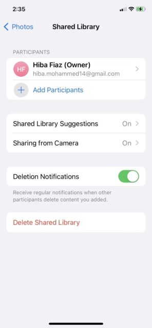 آموزش ذخیره مستقیم عکس های آیفون در iCloud Shared Photo Library 2 گزینه های کتابخانه مشترک