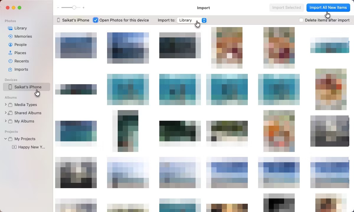 برنامه Photos در macOS واردات عکس‌ها را از آیفون نمایش می‌دهد
