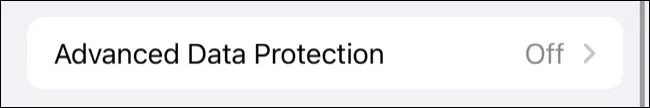 تغییر وضعیت حفاظت از داده پیشرفته در تنظیمات iCloud