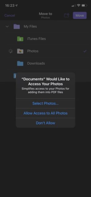 اسناد دسترسی عکس به iOS