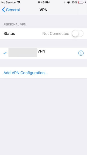 VPN را در آیفون غیرفعال کنید