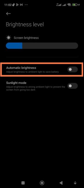 خاموش کردن روشنایی خودکار در اندروید