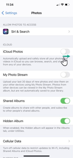 انتخاب iCloud Photos