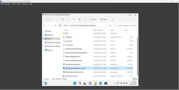 نحوه ارتقاء به VirtualBox 7.0 در ویندوز 11 5 Guest Additions را نصب کنید
