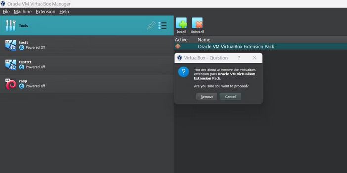 نحوه ارتقاء به VirtualBox 7.0 در ویندوز 11 3 بسته برنامه افزودنی جدید را نصب کنید