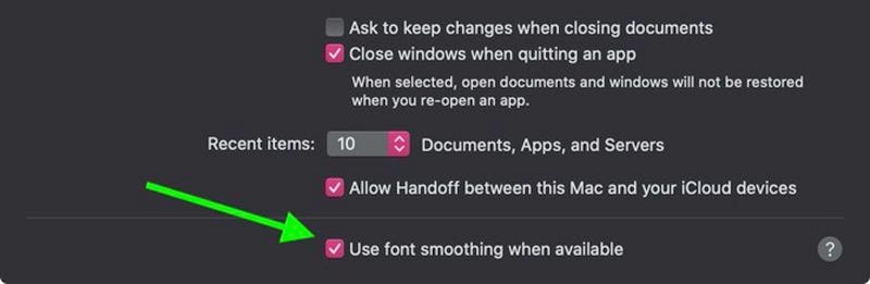 روش تنظیم یا غیر فعال کردن Font Smoothing در macOS Big Sur