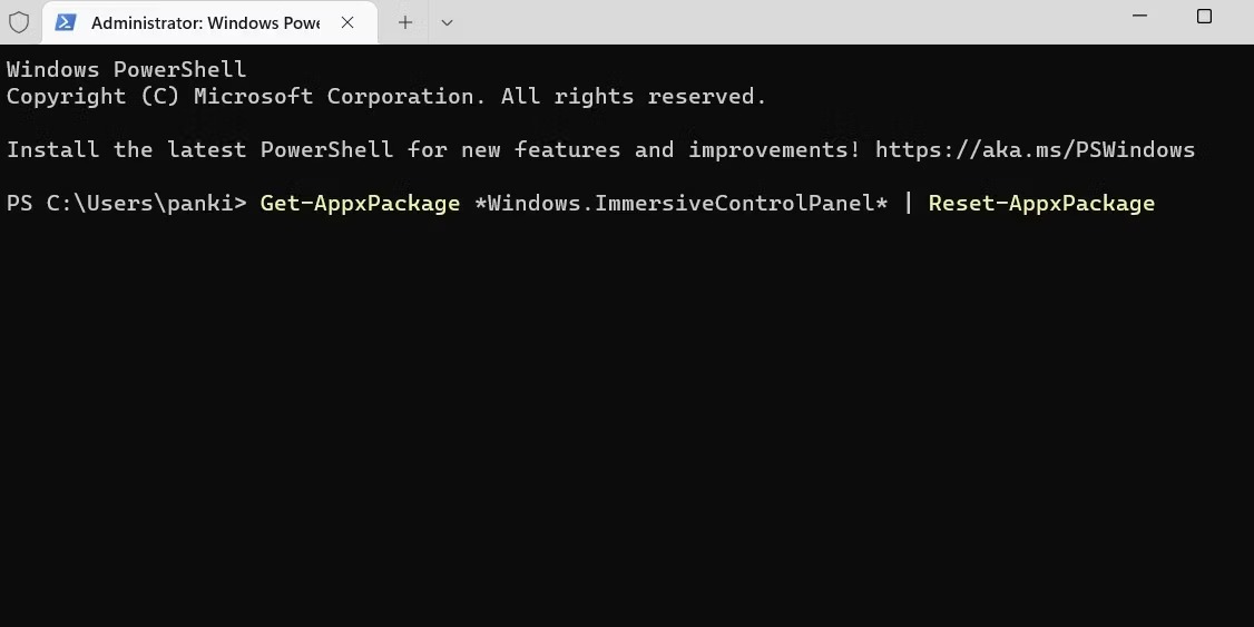 3 روش Reset تنظیمات ویندوز 11 2 بازنشانی برنامه تنظیمات با استفاده از PowerShell