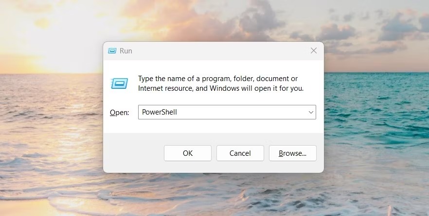 Windows PowerShell را با استفاده از دستور Run باز کنید