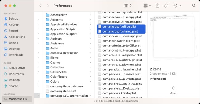 فایل های اضافی Office برای Mac 2011 را حذف کنید