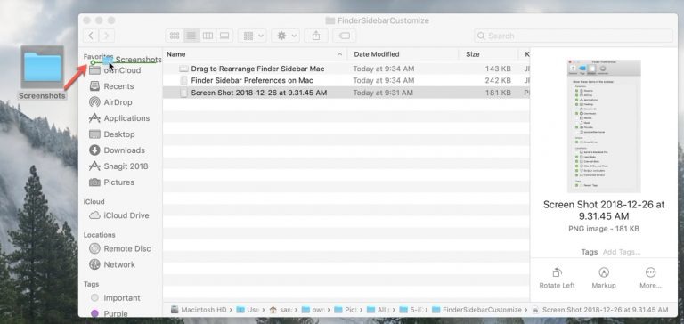 پوشه را به نوار کناری Finder در مک بکشید