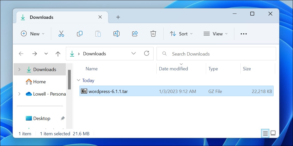 7-zip پیش فرض برای tar.gz اکنون