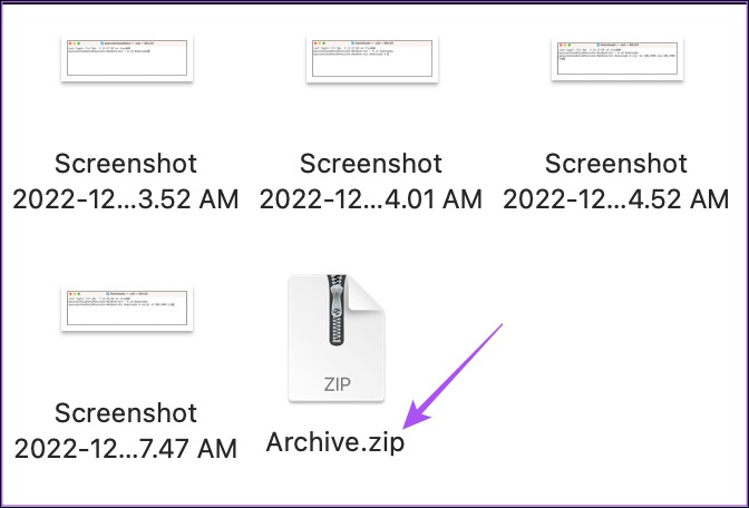 ذخیره فایل زیپ در مک