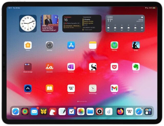 نحوه اضافه کردن ویجت به صفحه اصلی آیپد در iPadOS 15