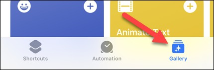 نحوه مشاهده رمز Wi-Fi در اندروید 11 برنامه Shortcuts را باز کنید و به تب 'گالری' بروید.