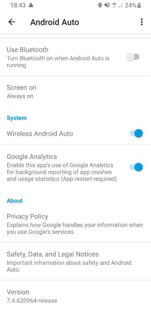 اسکرین شات Android Auto 1