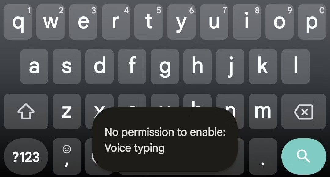 No Permission to Enable: Voice Typing