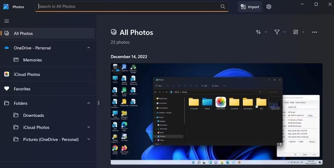 6 راه تغییر سایز عکس ها در ویندوز 11 1 دکمه همه عکس ها در Microsoft Photos