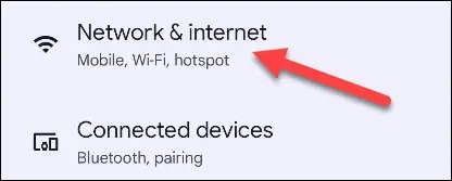 نحوه مشاهده رمز Wi-Fi در اندروید 2 روی «شبکه و اینترنت» ضربه بزنید.