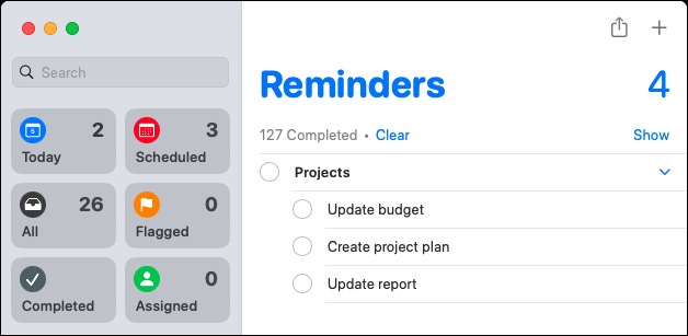 6 راه سازماندهی با برنامه Shortcuts در مک 3 گروهی از یادآورها در Reminders در مک
