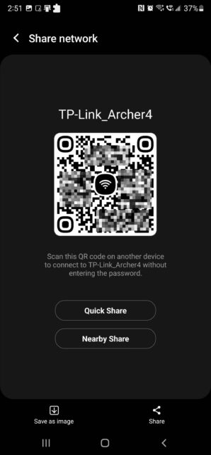 2 روش به اشتراک گذاشتن رمز Wi-Fi در گوشی اندروید 2 کد qr شبکه اشتراک گذاری اندروید