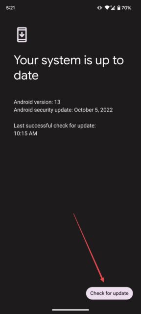 چگونه آپدیت های جدید گوگل پیکسل را بررسی کنیم 2 صفحه بهروزرسانی نرمافزار Google Pixel
