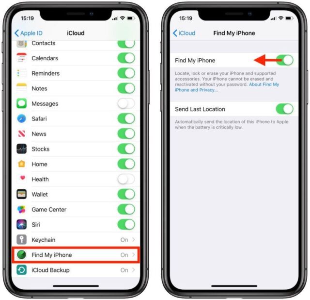 روش خاموش کردن Find My iPhone 2 غیر فعال کردن Find My iphone