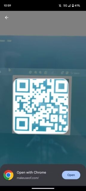 چگونه در گوگل پیکسل QR Code اسکن کنیم 2 نتیجه اسکن کد QR از کاشی اسکنر کد QR