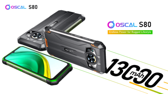 گوشی OSCAL S80 با باتری 13هزار میلی آمپرساعتی