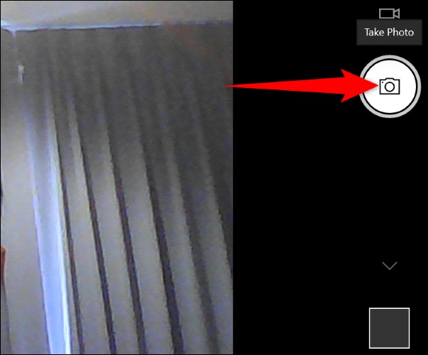 در سمت راست گزینه 'Take Photo' را انتخاب کنید.