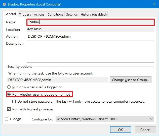 نحوه فعال کردن ورژن های قبلی برای بازیابی فایل ها در ویندوز 10 6 تنظیمات کلی وظایف Task Scheduler