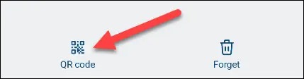 نحوه مشاهده رمز Wi-Fi در اندروید 8 روی «کد QR» ضربه بزنید.