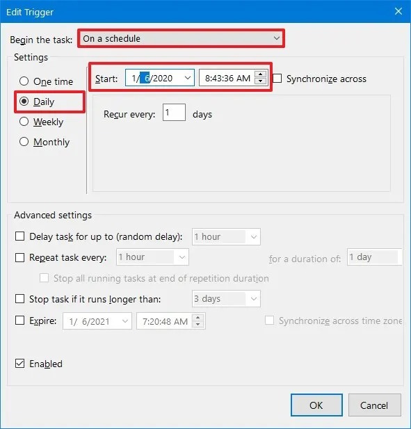 نحوه فعال کردن ورژن های قبلی برای بازیابی فایل ها در ویندوز 10 8 تنظیمات زمانبندی Task Scheduler در ویندوز 10