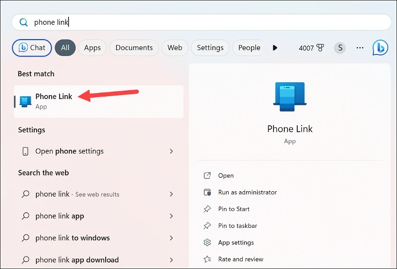 آموزش اتصال آیفون به ویندوز 11 با Phone Link 1 برنامه Phone Link