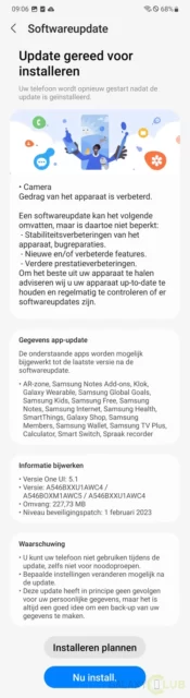 انتشار آپدیت جدید گوشی Galaxy A54 سامسونگ 1 گوشی Galaxy A54